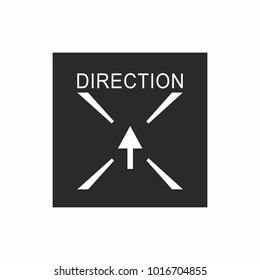 vector icon, stencil of meaning schemes and signs, with the meaning direction