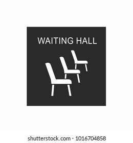 vector icon, stencil of meaning schemes and signs, with the meaning waiting hall