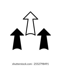 Ilustração de stock de ícone de vetor para cima