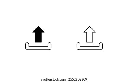 Up vector icon stock illustration