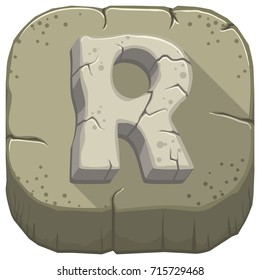 Vector Icon Stone Letter R Cracks Stock Vector (Royalty Free) 715729468 ...