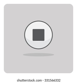 Vector icon, stop button
