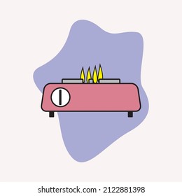 Vektorsymbol des Ofens. als Symbol, Symbol, Kindererziehung, visueller Inhalt usw. geeignet