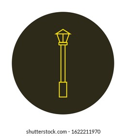 vector icon, street lamp shape