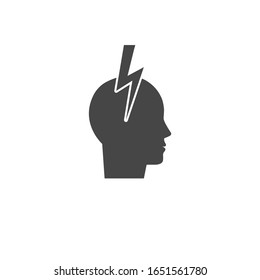 Icono vectorial estrés en el fondo aislado en blanco.  Capas agrupadas para una ilustración de edición sencilla. Para tu diseño.