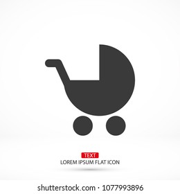Vector icon stroller 10 EPS