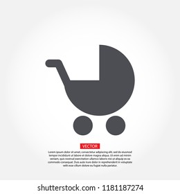 Vector icon stroller 10 EPS