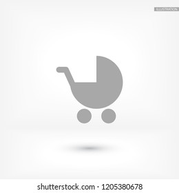 Vector icon stroller 10 EPS