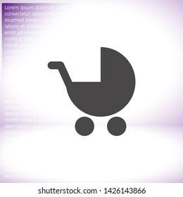 Vector icon stroller 10 EPS . Lorem Ipsum Illustration design