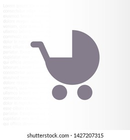 Vector icon stroller 10 EPS . Lorem Ipsum Illustration design