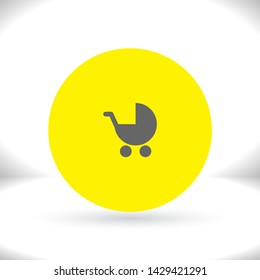 Vector icon stroller 10 EPS . Lorem Ipsum Illustration design
