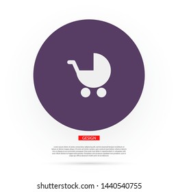 Vector icon stroller 10 EPS . Lorem Ipsum Illustration design