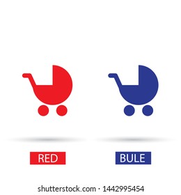 Vector icon stroller 10 EPS . Lorem Ipsum Illustration design