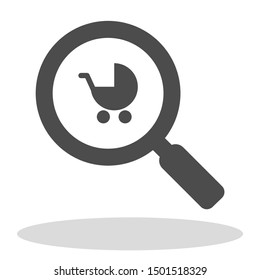 Vector icon stroller 10 EPS . Lorem Ipsum Illustration design