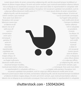 Vector icon stroller 10 EPS . Lorem Ipsum Illustration design