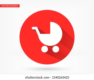 Vector icon stroller 10 EPS . Lorem Ipsum Illustration design