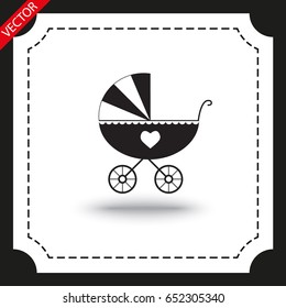 Vector icon of stroller