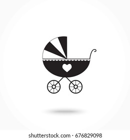 Vector icon of stroller