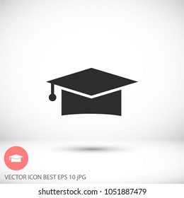 Vector icon student hat 10 EPS