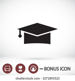 Vector icon student hat 10 EPS