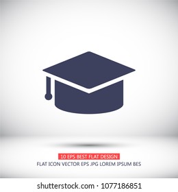 Vector icon student hat 10 EPS
