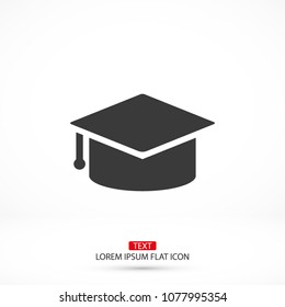 Vector icon student hat 10 EPS
