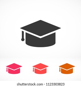 Vector icon student hat 10 EPS