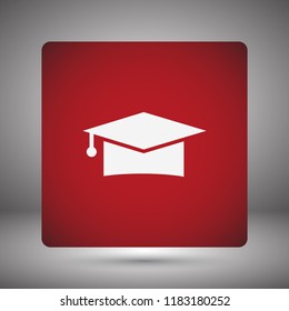 Vector icon student hat 10 EPS