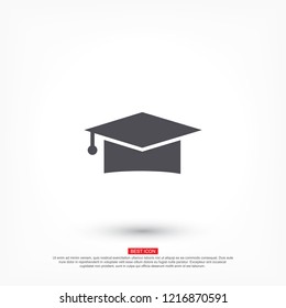 Vector icon student hat 10 EPS