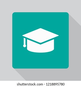 Vector icon student hat 10 EPS