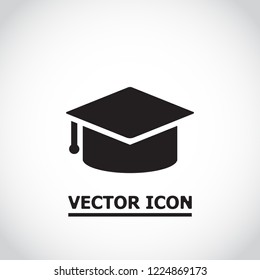 Vector icon student hat 10 EPS