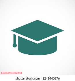 Vector icon student hat 10 EPS