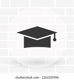 Vector icon student hat 10 EPS