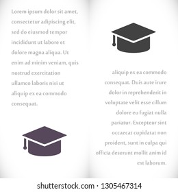 Vector icon student hat 10 EPS