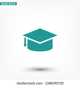 Vector icon student hat 10 EPS