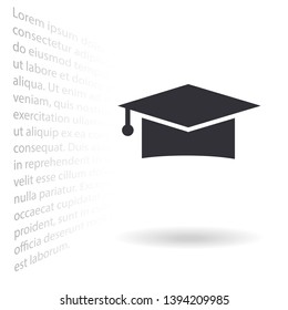 Vector icon student hat 10 EPS . Lorem Ipsum Illustration design