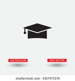 Vector icon student hat 10 EPS . Lorem Ipsum Illustration design