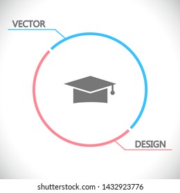 Vector icon student hat 10 EPS . Lorem Ipsum Illustration design