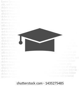 Vector icon student hat 10 EPS . Lorem Ipsum Illustration design