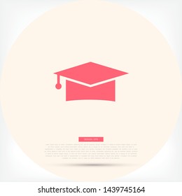 Vector icon student hat 10 EPS . Lorem Ipsum Illustration design
