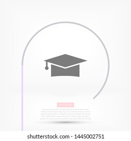 Vector icon student hat 10 EPS . Lorem Ipsum Illustration design
