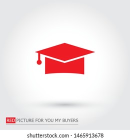 Vector icon student hat 10 EPS  