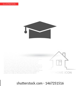 Vector icon student hat 10 EPS . Lorem Ipsum Illustration design