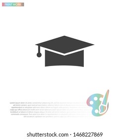 Vector icon student hat 10 EPS . Lorem Ipsum Illustration design
