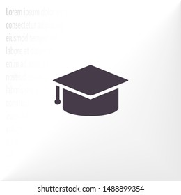 Vector icon student hat 10 EPS . Lorem Ipsum Illustration design