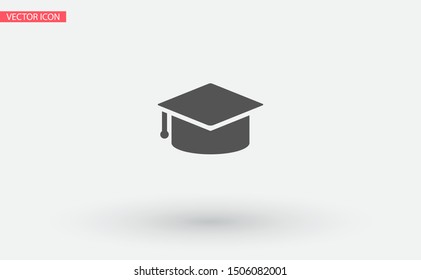 Vector icon student hat 10 EPS . Lorem Ipsum Illustration design