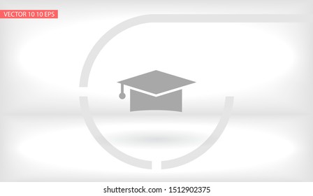 Vector icon student hat 10 EPS . Lorem Ipsum Illustration design