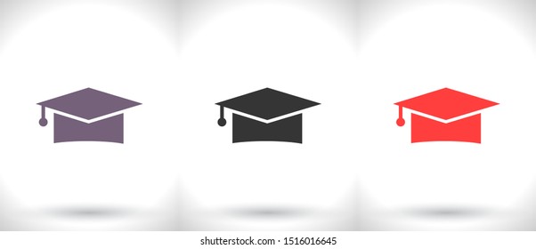Vector icon student hat 10 EPS . Lorem Ipsum Illustration design