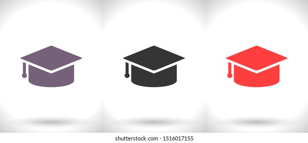 Vector icon student hat 10 EPS . Lorem Ipsum Illustration design