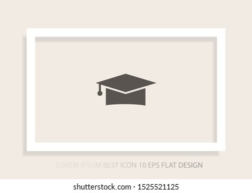 Vector icon student hat 10 EPS . Lorem Ipsum Illustration design